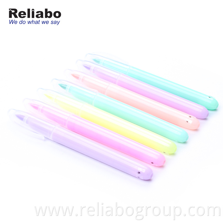 Reliabo Hot Selling Custom Logo Colorful Student Highlighter Pen